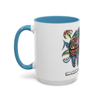 Colorful Shark Attack  Fish Accent Coffee Mug — Bold Nautical Art 11/15oz