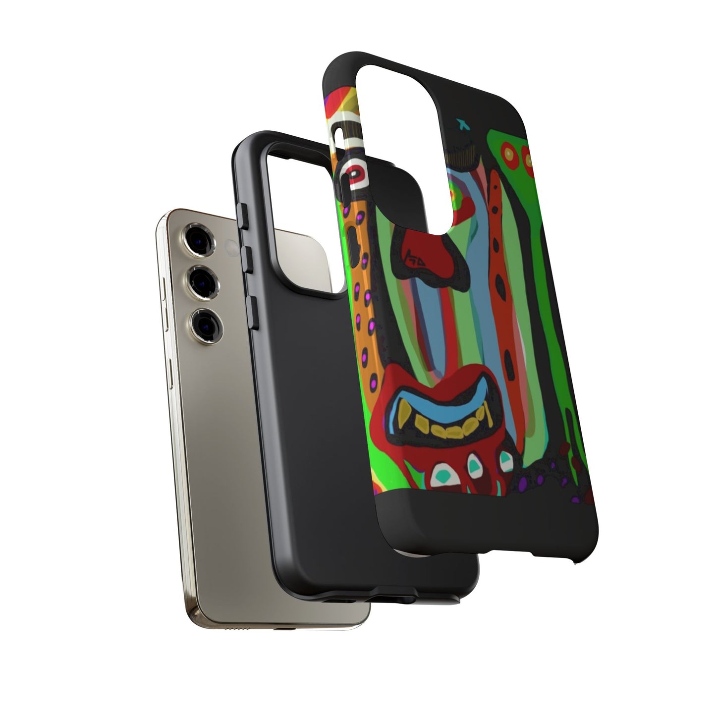CRAZY.   Tribal Face Phone Case — Colorful Modern Art iPhone Cover