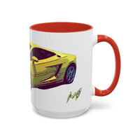 GALLARDO.  Sports Car Coffee Mug — Yellow Supercar Accent Mug (11/15oz)
