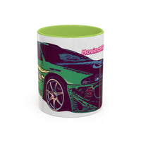 Coffee Mug —ECLIPSE  Neon Sports Car Design with "MovinchiArtDesigns" Logo