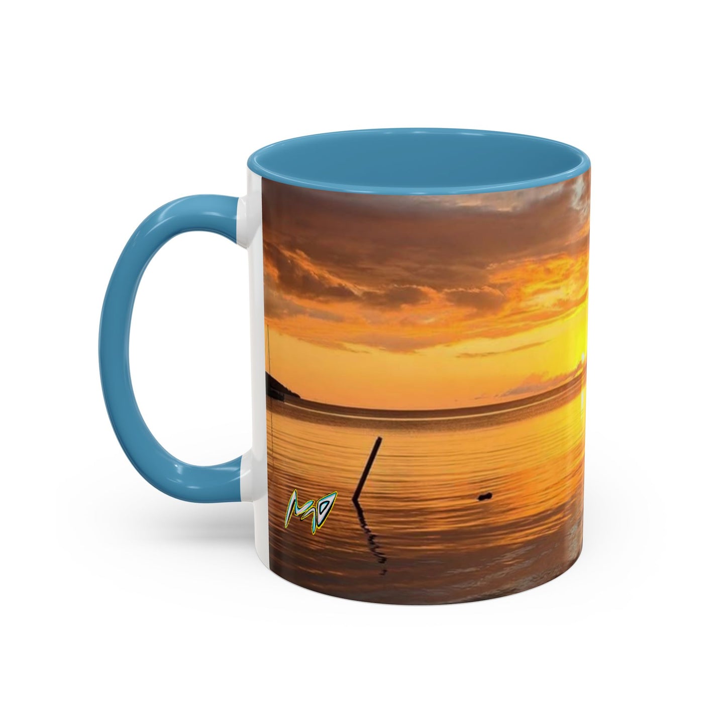 Sunset Harbor Coffee Mug — Golden Beach Sunrise Accent Mug (11/15oz)