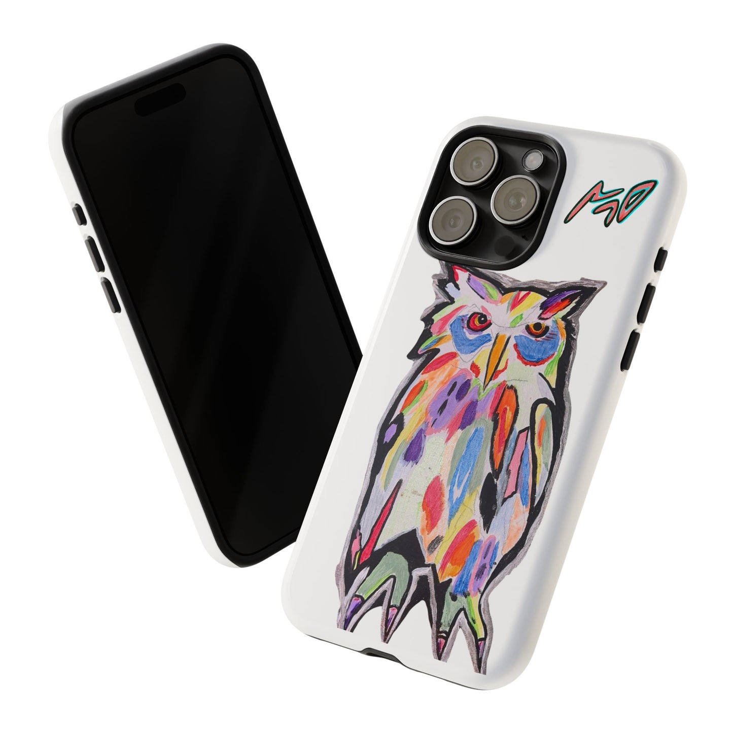 Colorful Owl Phone Case — Artistic Owl Illustration Tough Case