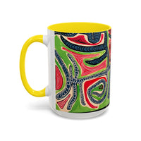 AFTER LIFE2.0  Abstract Neon Doodle Coffee Mug — Colorful Surreal Art Accent Mug (11/15oz)