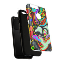 CRAZY4  Abstract Neon Skull Phone Case — Colorful Psychedelic Protective Cover