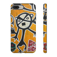 Abstract TAINO  Tribal Art Phone Case – Bold Orange Graphic Protective Cover
