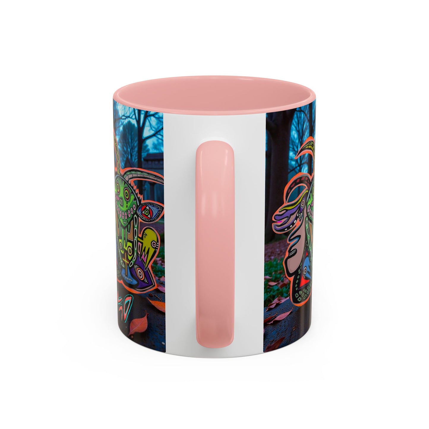 RYDER4.0  Psychedelic Forest Accent Coffee Mug – Colorful Trippy Creature Design (11/15oz)