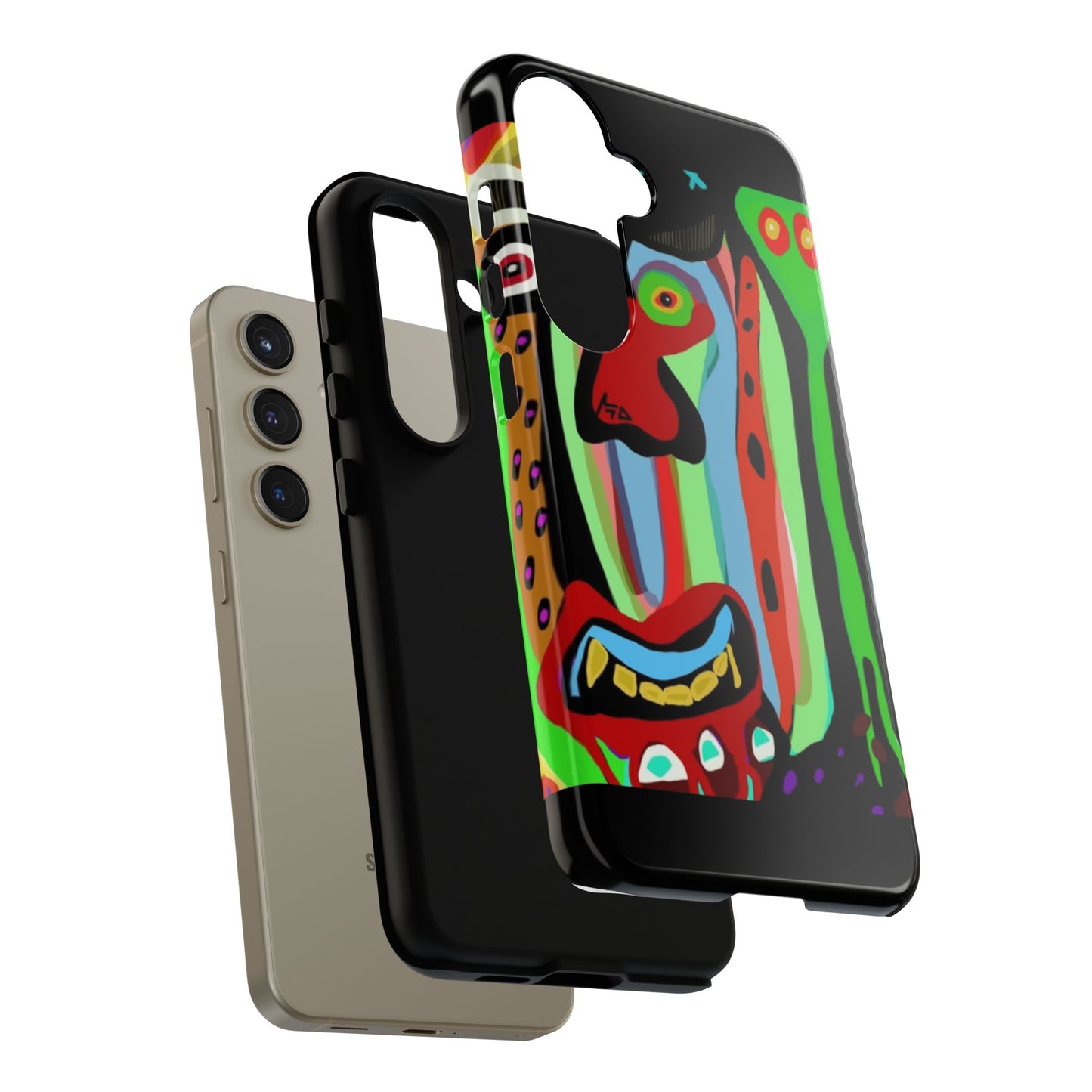 CRAZY.   Tribal Face Phone Case — Colorful Modern Art iPhone Cover