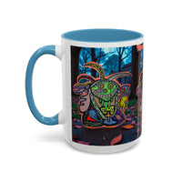 RYDER4.0  Psychedelic Forest Accent Coffee Mug – Colorful Trippy Creature Design (11/15oz)