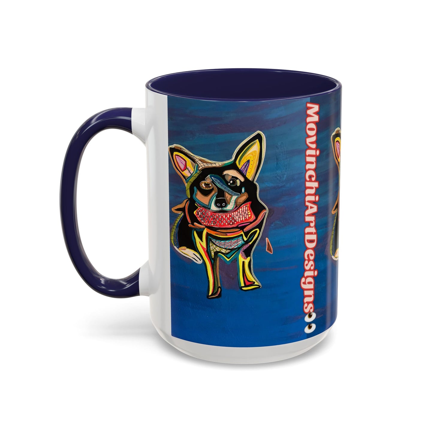 Chihuahua Art Coffee Mug – Colorful Pop‑Art Dog Accent Mug (11/15 oz)