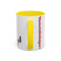 Edgy 3x  Horror Face Accent Coffee Mug (11/15oz) — 'ANAL 3X' Graphic