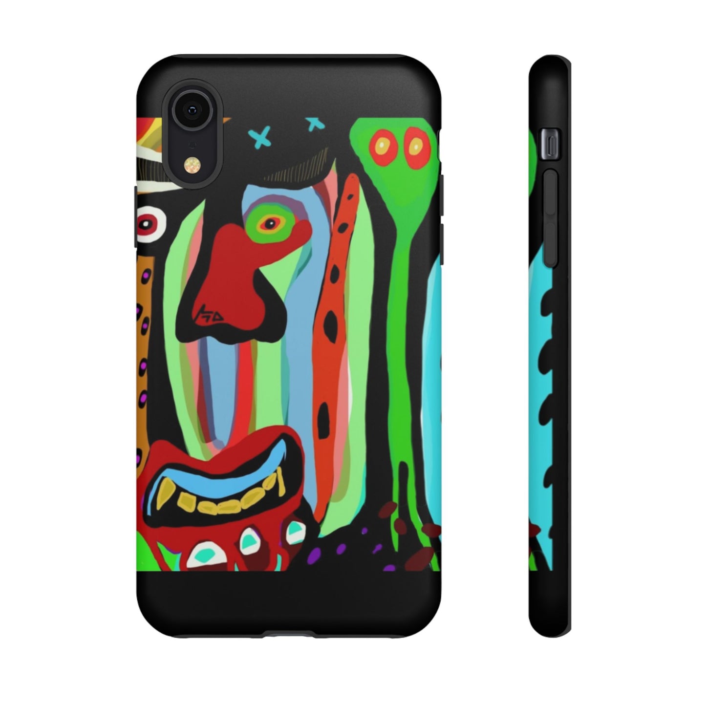 CRAZY.   Tribal Face Phone Case — Colorful Modern Art iPhone Cover
