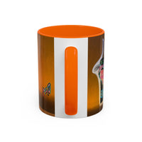Colorful Doberman Accent Coffee Mug — Vibrant Dog Portrait Ceramic Mug (11/15oz)