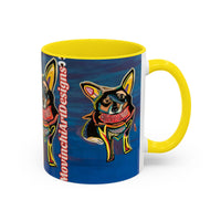 Chihuahua Art Coffee Mug – Colorful Pop‑Art Dog Accent Mug (11/15 oz)