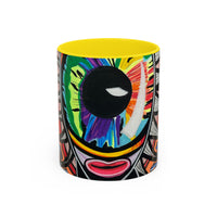 Abstract Street-Art Eye Coffee Mug — Colorful Graffiti Accent Mug (11/15 oz)