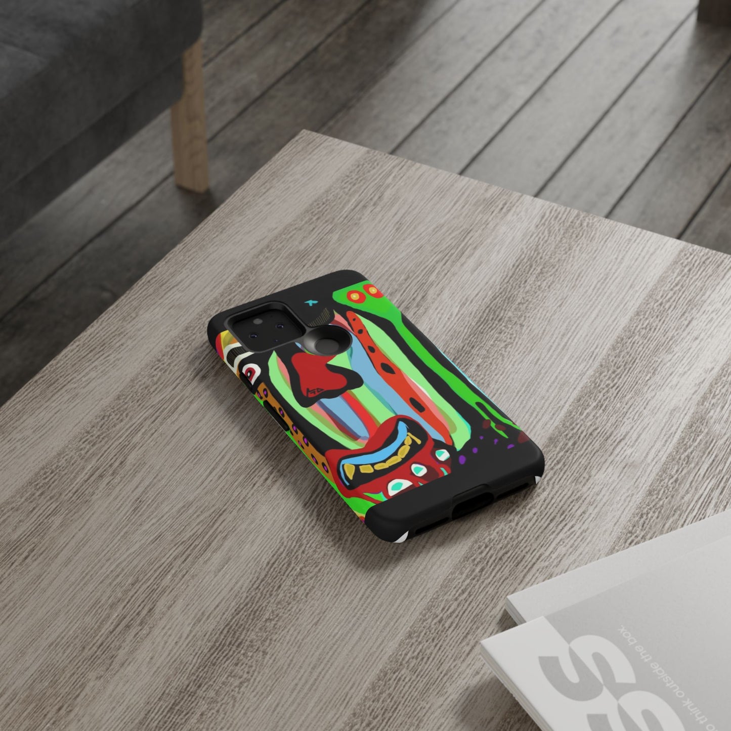 CRAZY.   Tribal Face Phone Case — Colorful Modern Art iPhone Cover