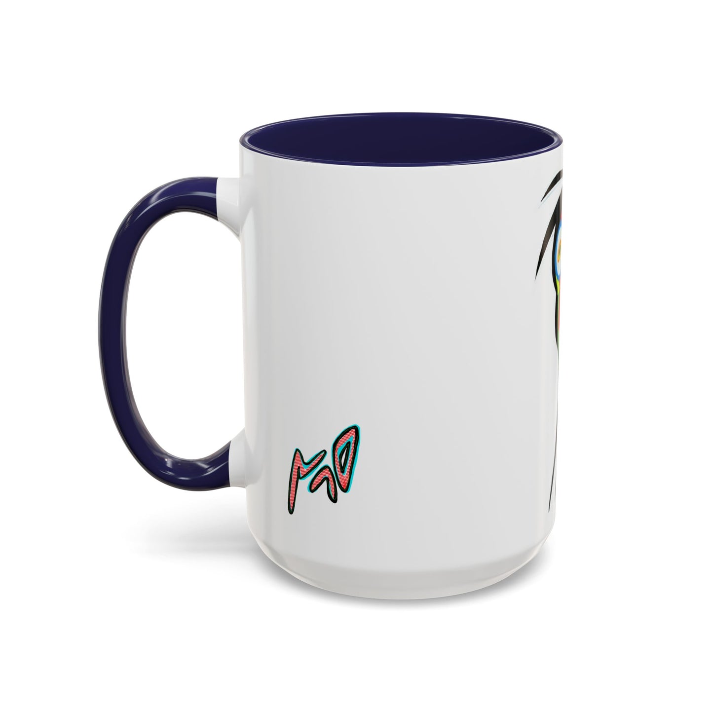 Colorful Tribal Mask Coffee Mug — Vibrant Skull Art Accent Mug (11/15oz)