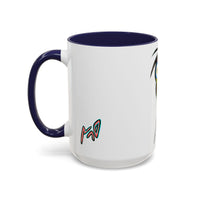 Colorful Tribal Mask Coffee Mug — Vibrant Skull Art Accent Mug (11/15oz)