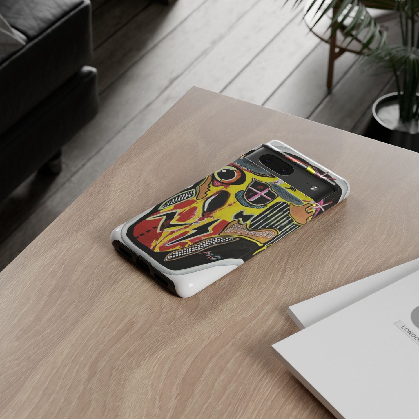 VINCENT.  Skull Riot Phone Case – Colorful Abstract Horror Art Protective Cover