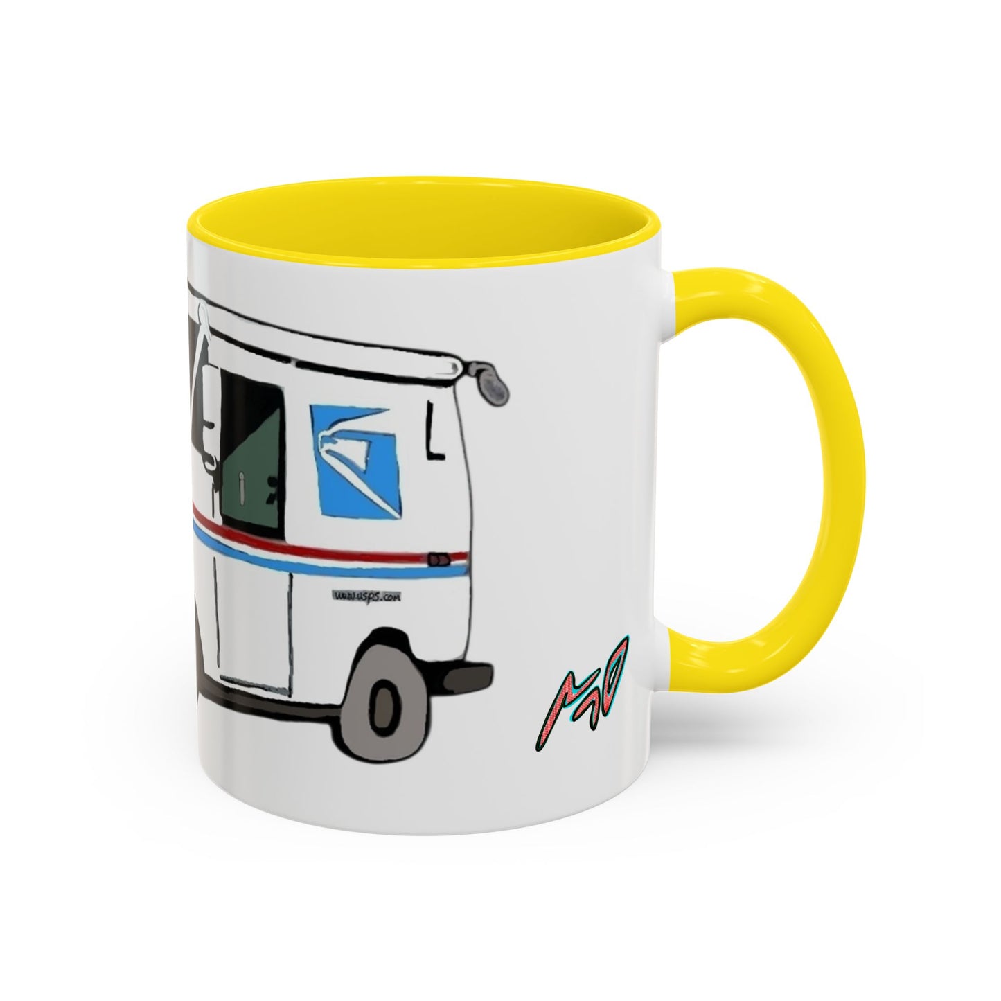 LLV Postal Service Mail Truck Accent Coffee Mug — Retro USPS Delivery Van Illustration (11/15oz)