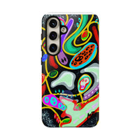 CRAZY4  Abstract Neon Skull Phone Case — Colorful Psychedelic Protective Cover