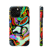 CRAZY4  Abstract Neon Skull Phone Case — Colorful Psychedelic Protective Cover