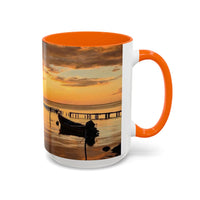 Sunset Harbor Coffee Mug — Golden Beach Sunrise Accent Mug (11/15oz)