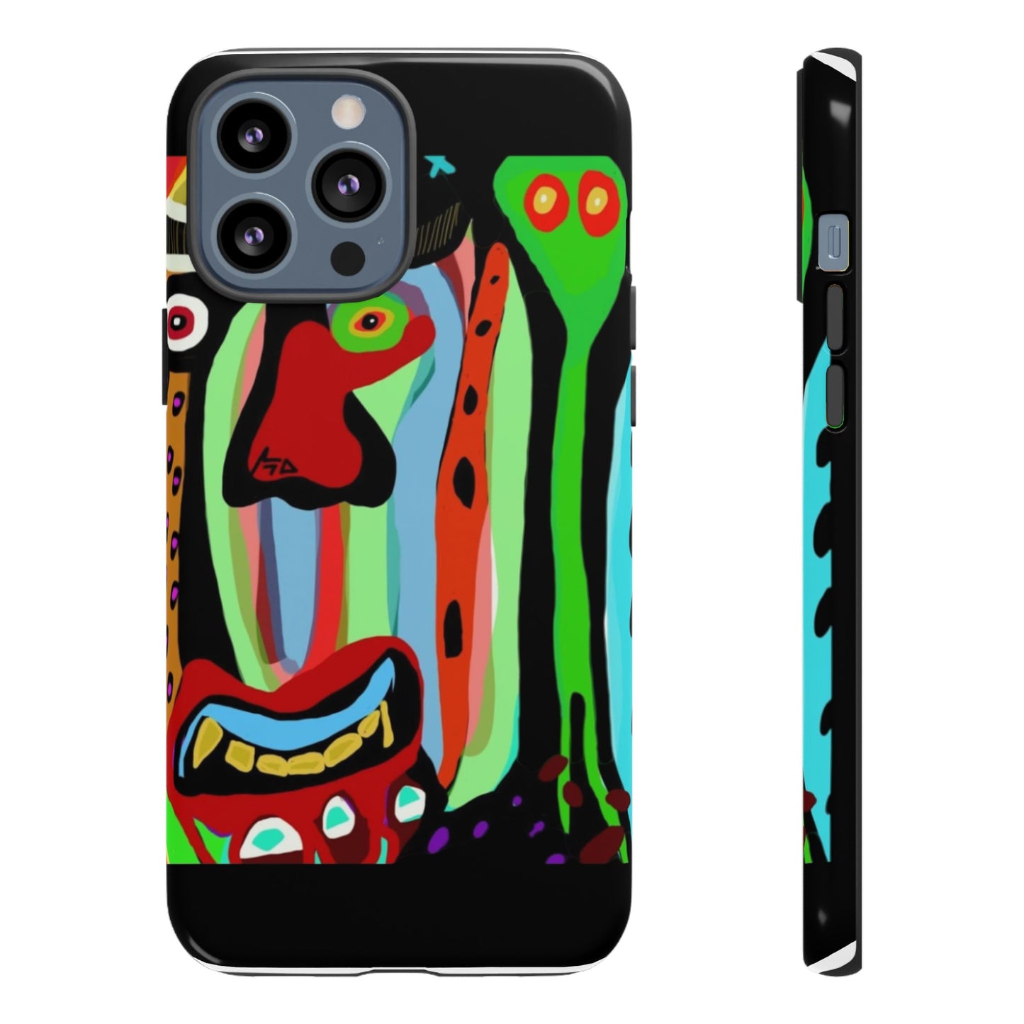 CRAZY.   Tribal Face Phone Case — Colorful Modern Art iPhone Cover