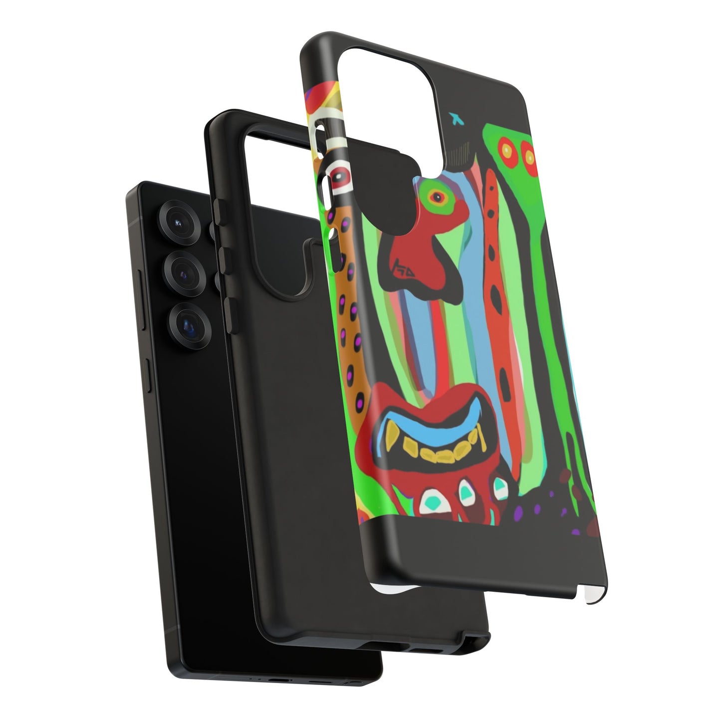 CRAZY.   Tribal Face Phone Case — Colorful Modern Art iPhone Cover