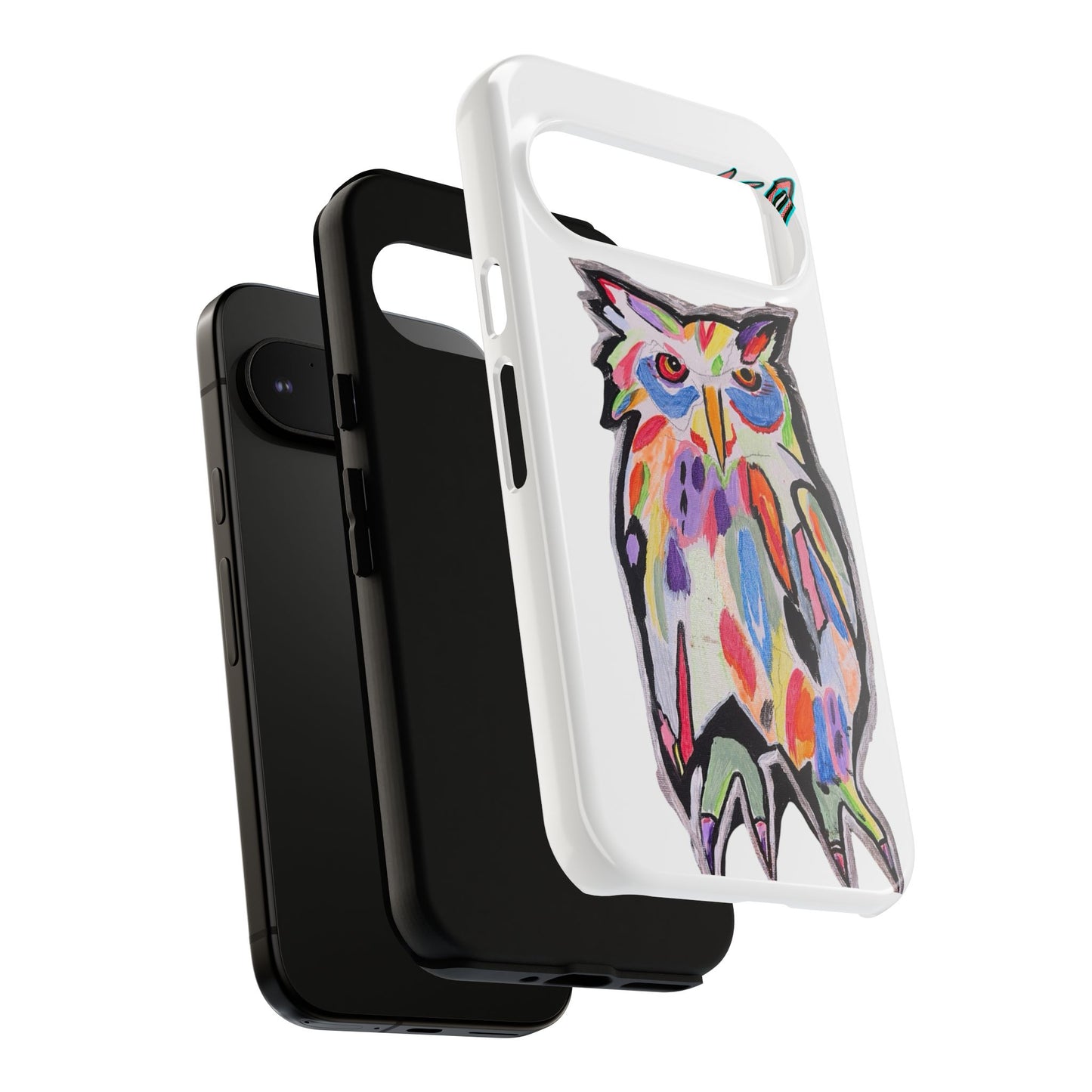 Colorful Owl Phone Case — Artistic Owl Illustration Tough Case