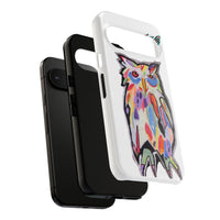 Colorful Owl Phone Case — Artistic Owl Illustration Tough Case
