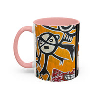 Puerto Rico Flag Coffee Mug — Rustic Street Art Accent Mug (11/15 oz)