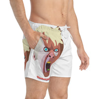 Screaming KAREN Swim Trunks — Bold Graphic AOP Beach Shorts