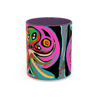 Abstract Neon octopussy Coffee Mug — Colorful Pop Art Accent Mug (11/15oz)