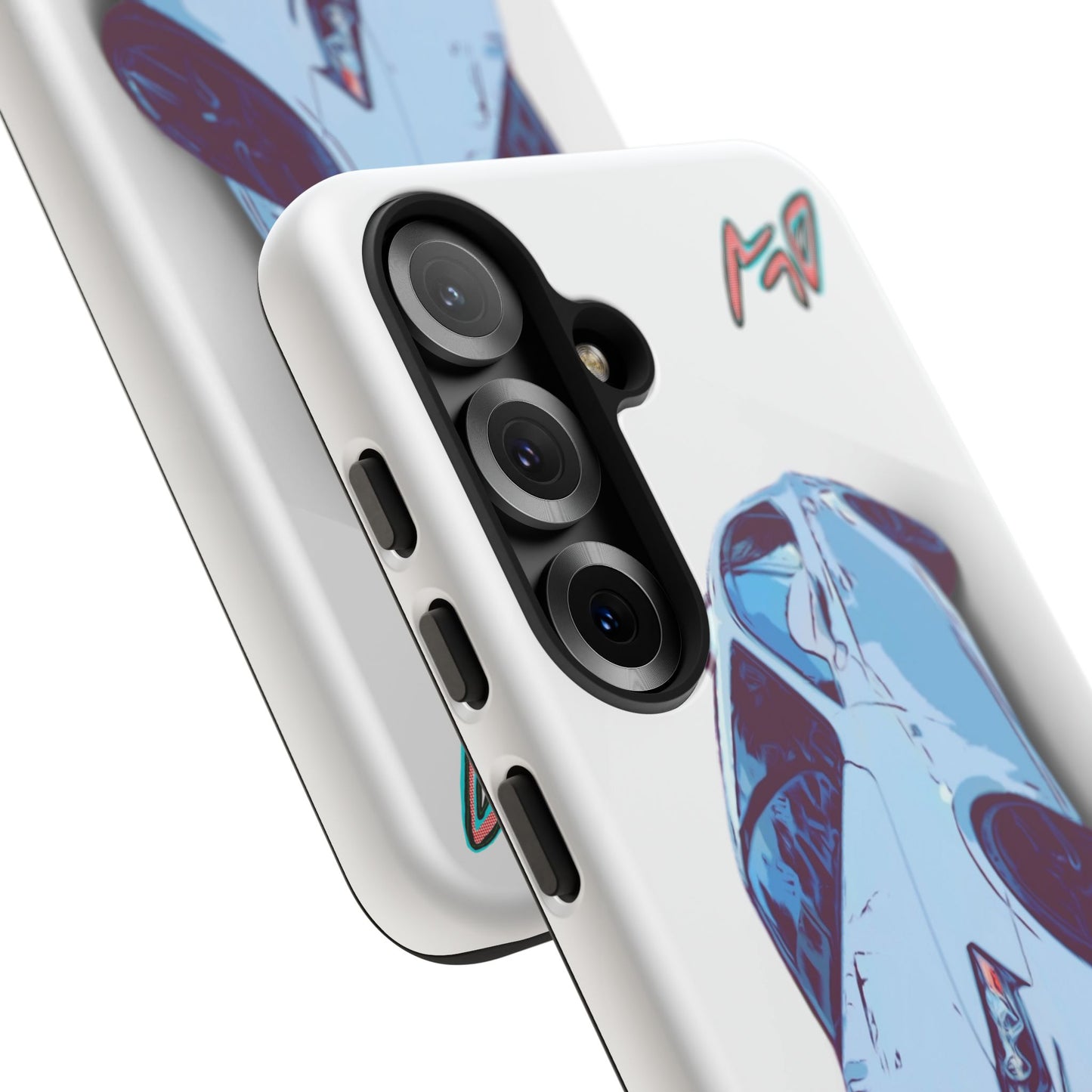 Melvin White Sports Car Phone Case - Retro Pop Art Supercar Protective Tough Case