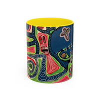 AFTER LIFE2.0  Abstract Neon Doodle Coffee Mug — Colorful Surreal Art Accent Mug (11/15oz)