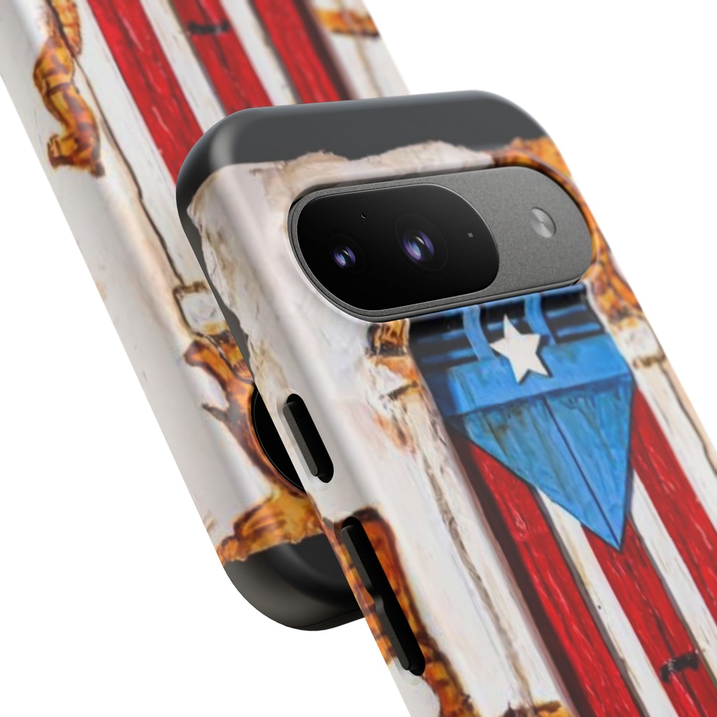 Puerto Rican Flag Phone Case - Rustic Coquí Door Design Tough Case