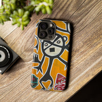 Abstract TAINO  Tribal Art Phone Case – Bold Orange Graphic Protective Cover
