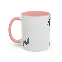 Colorful Tribal Mask Coffee Mug — Vibrant Skull Art Accent Mug (11/15oz)