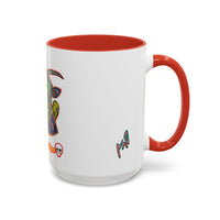 Colorful RYDER.   Abstract Jester Accent Coffee Mug — MovinchiArtDesigns