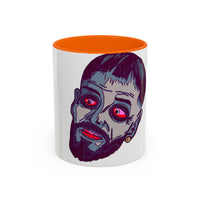 Edgy 3x  Horror Face Accent Coffee Mug (11/15oz) — 'ANAL 3X' Graphic