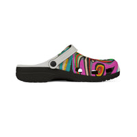 Colorful Abstract OCTOPUSSY   EVA Foam Clogs — Vibrant All-Over-Print Garden Shoes
