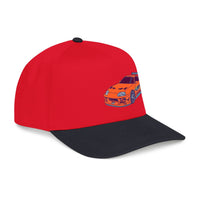 2JZ.  Retro Orange Sports Car Baseball Cap — Vintage JDM Supra Snapback