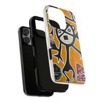 Abstract TAINO  Tribal Art Phone Case – Bold Orange Graphic Protective Cover