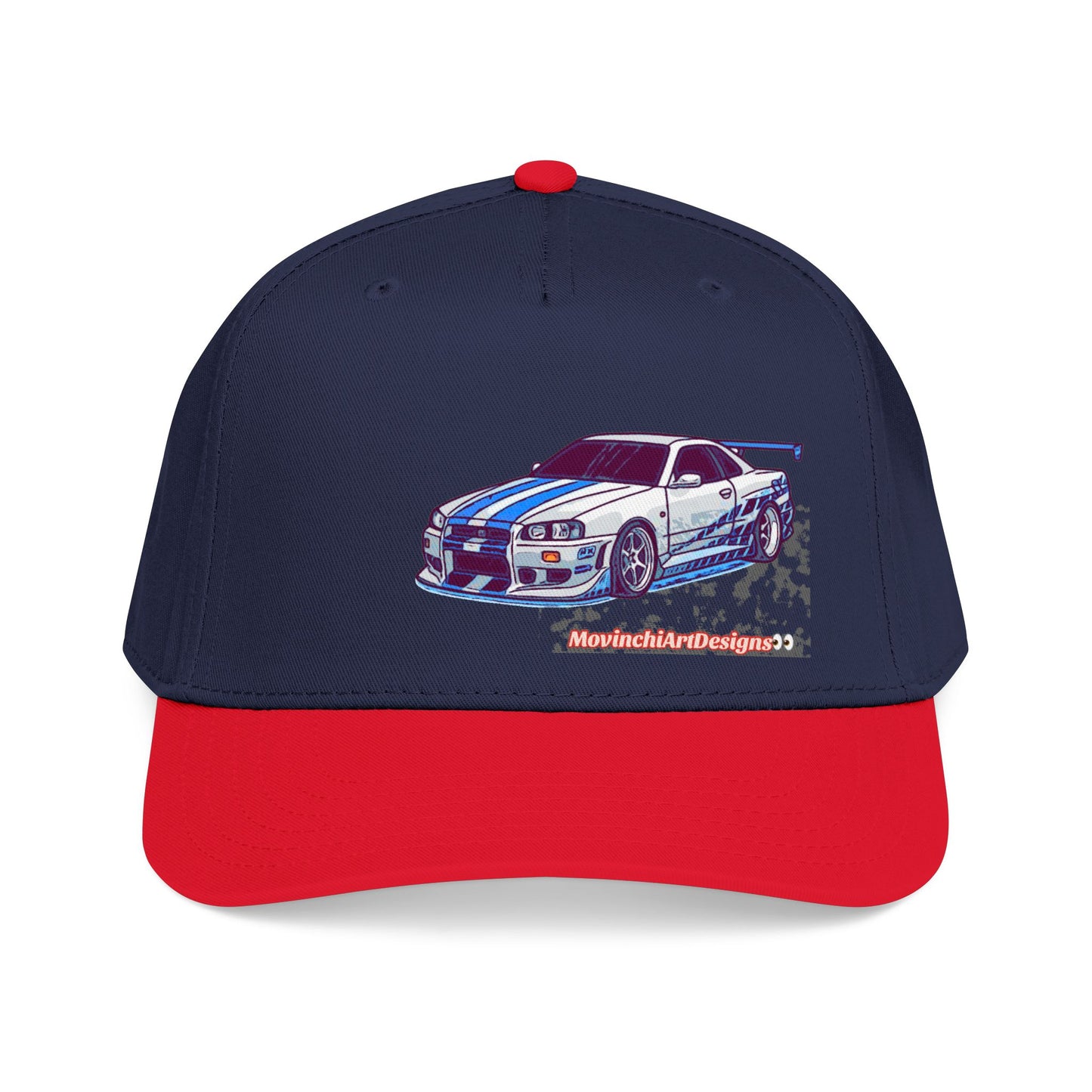 Racing Skyline Embroidered Cap — Vintage GT Sports Car Hat