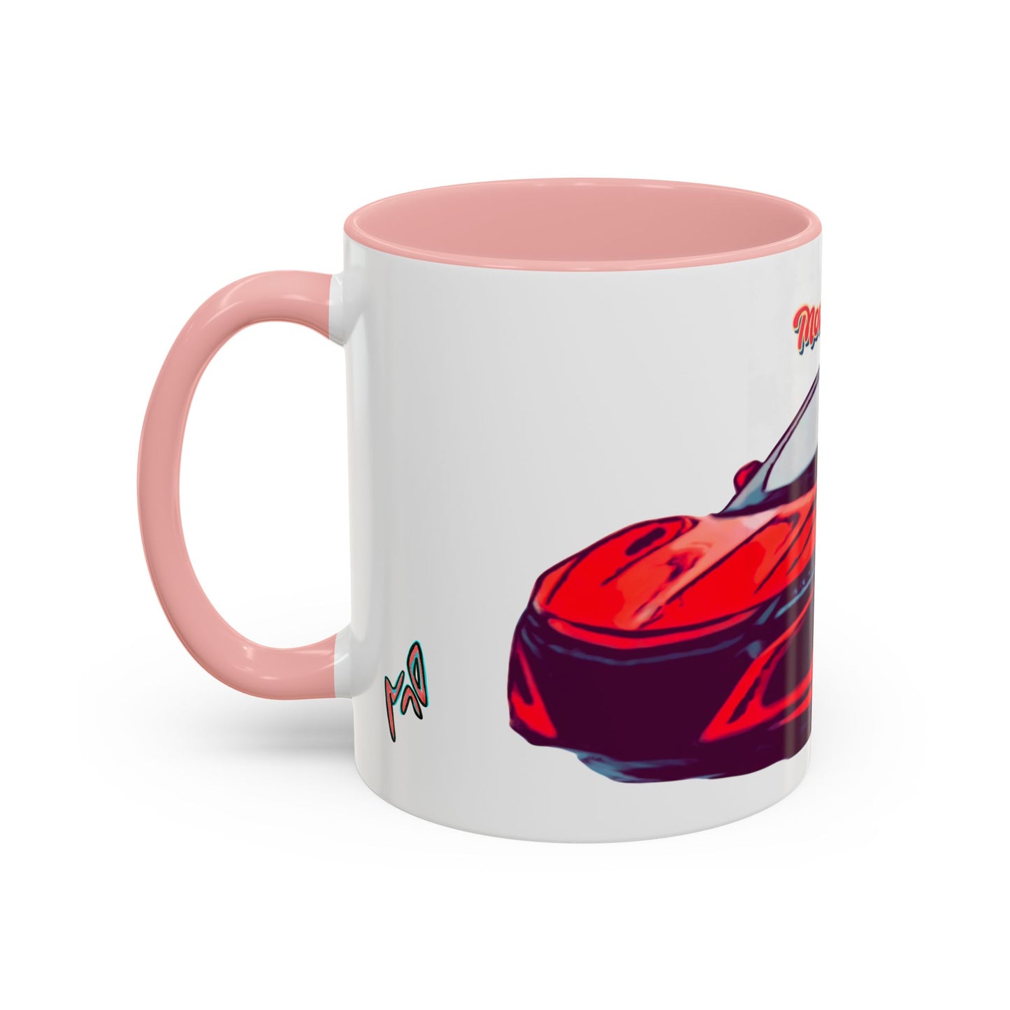 Red NSX Supercar Accent Coffee Mug — MovinchiArtDesigns Sports Car Graphic