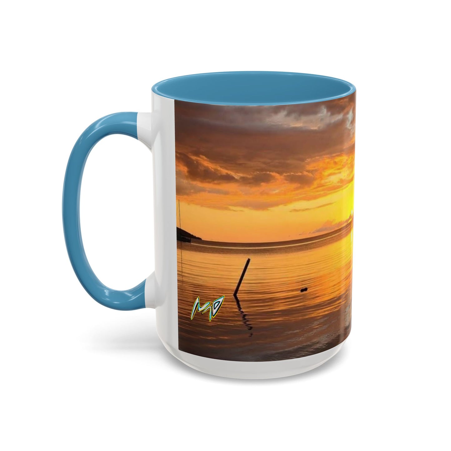 Sunset Harbor Coffee Mug — Golden Beach Sunrise Accent Mug (11/15oz)