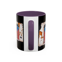 Puerto Rico Flag Door Accent Coffee Mug — Vintage Rustic Boricua Pride (11/15oz)
