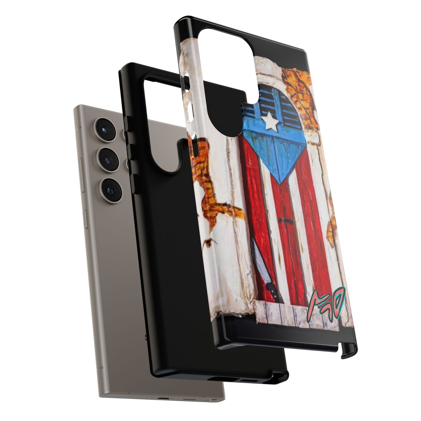 Puerto Rican Flag Phone Case - Rustic Coquí Door Design Tough Case