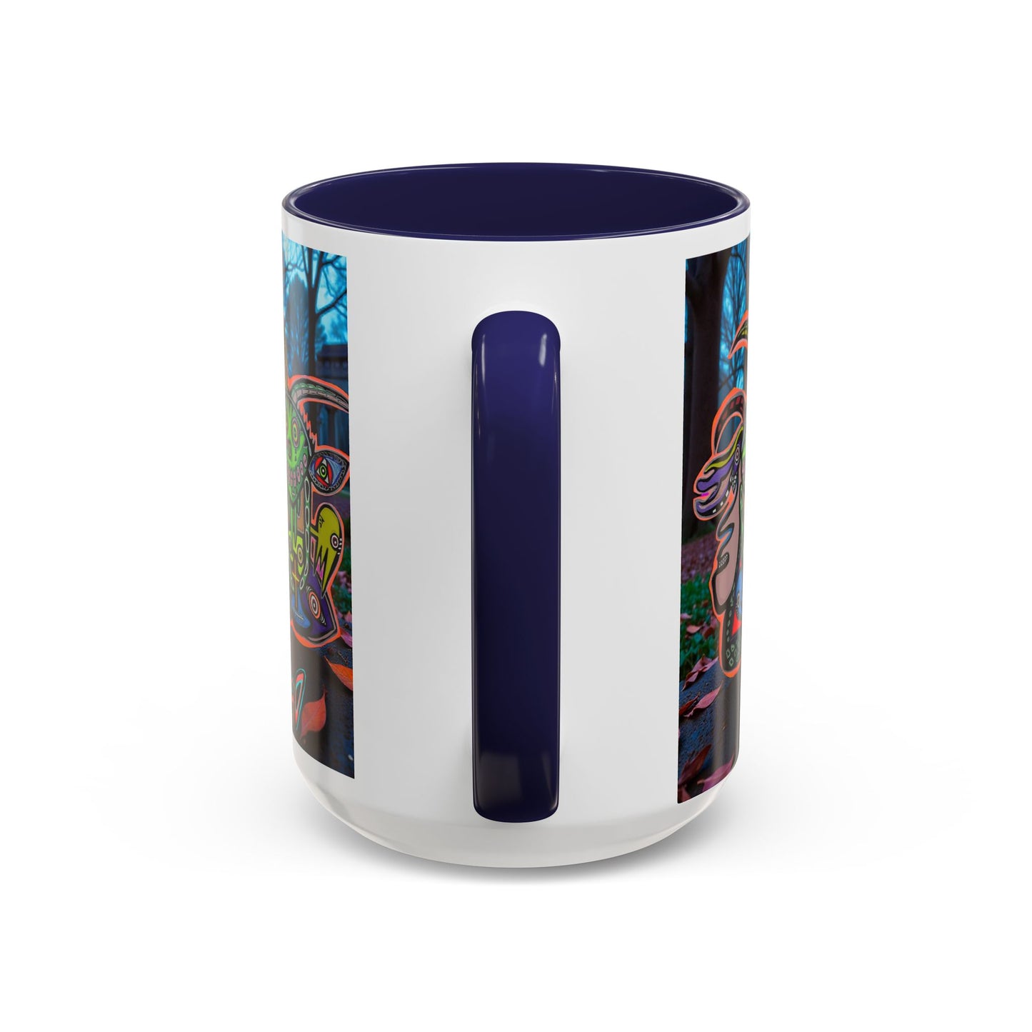 RYDER4.0  Psychedelic Forest Accent Coffee Mug – Colorful Trippy Creature Design (11/15oz)