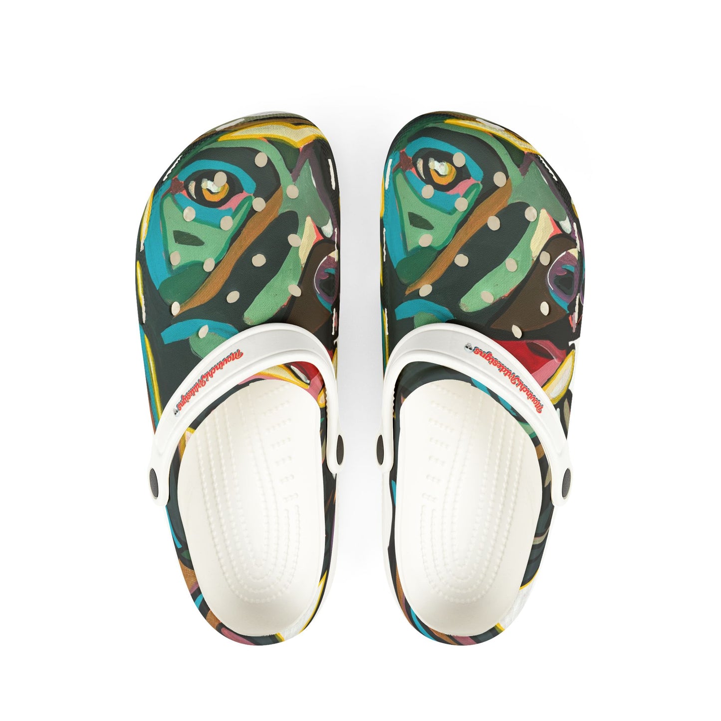 MIA SOFIA  Colorful Abstract EVA Clogs — Artistic Garden Slip‑Ons